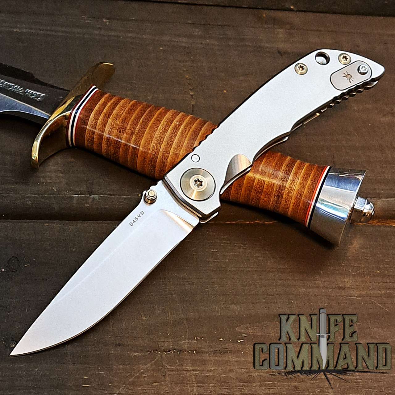 Spartan Blades Harsey Folder 3.25 Titanium / Bronze 3.25