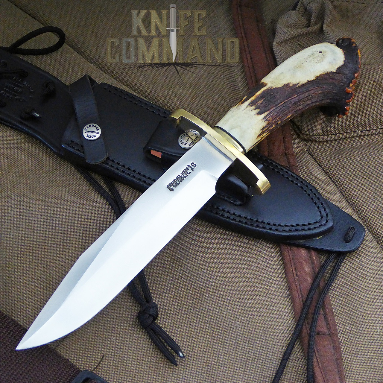 Randall Made Knives Pre-Owned Model 14 Attack SS Crown Stag Lugged Hilt Knife