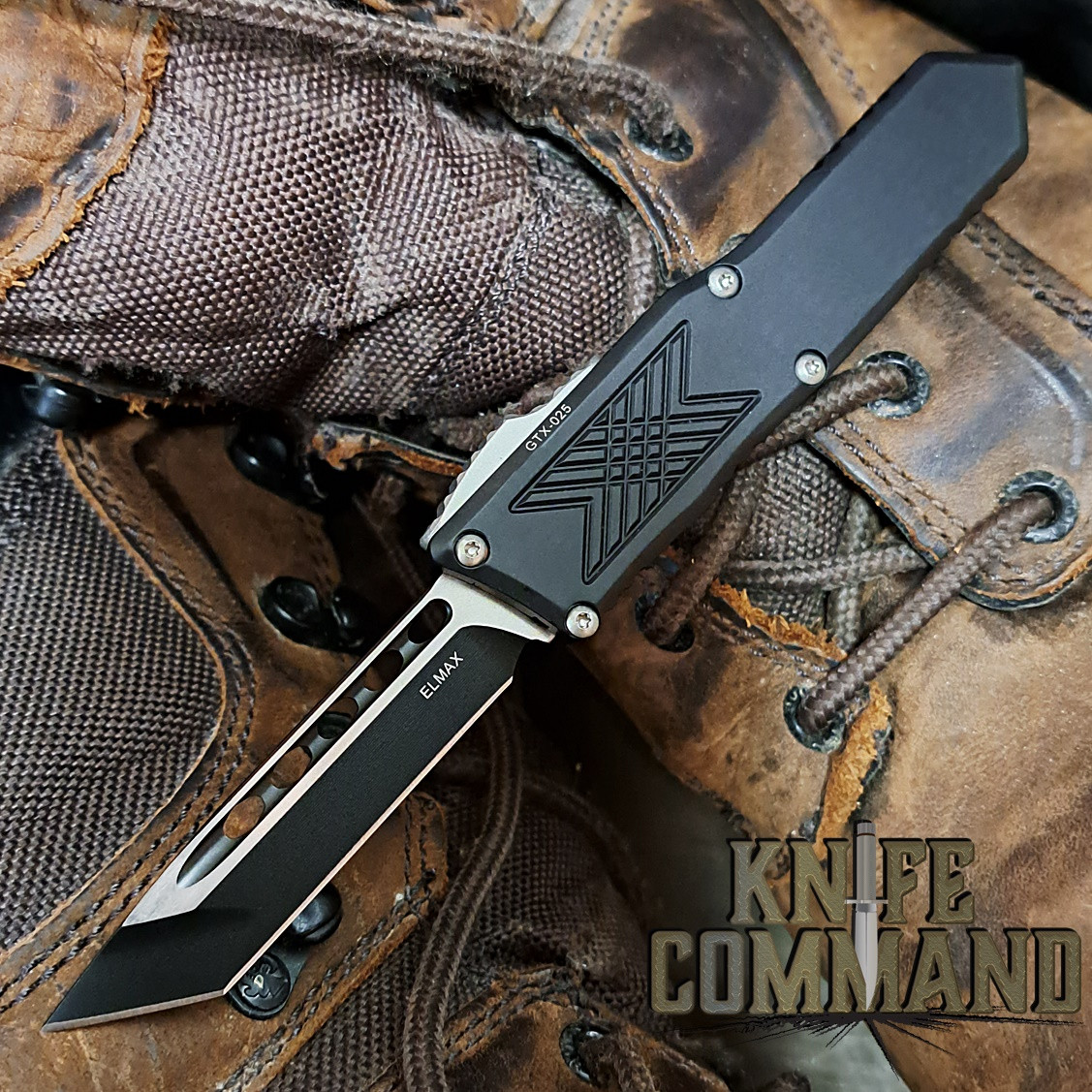 Guardian Tactical GTX-025 OTF Automatic Knife Elmax Two-Tone Tanto