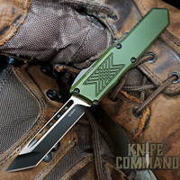 Guardian Tactical GTX-025 OTF OD Green Automatic Knife Two Tone Tanto-point 12-8221