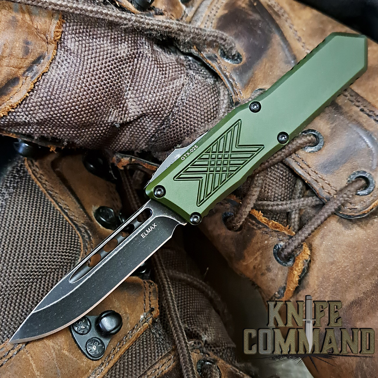 Guardian Tactical GTX-025 OTF OD Green Automatic Knife Dark