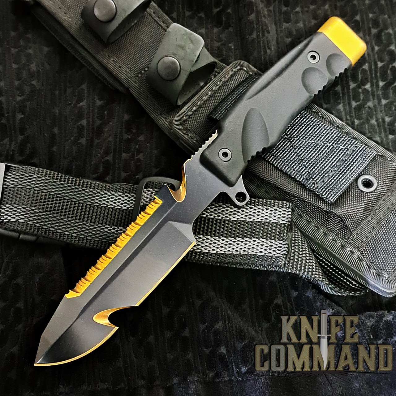Fox Knives OMG-1 ORO Kaimano Fixed Blade Combat Scuba Dive Knife