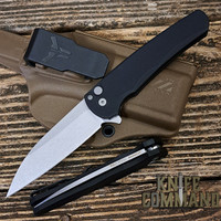Pro-Tech Knives 5301 Malibu Manual Flipper Knife Folder 3.25" Stonewash MagnaCut Wharncliffe Blade
