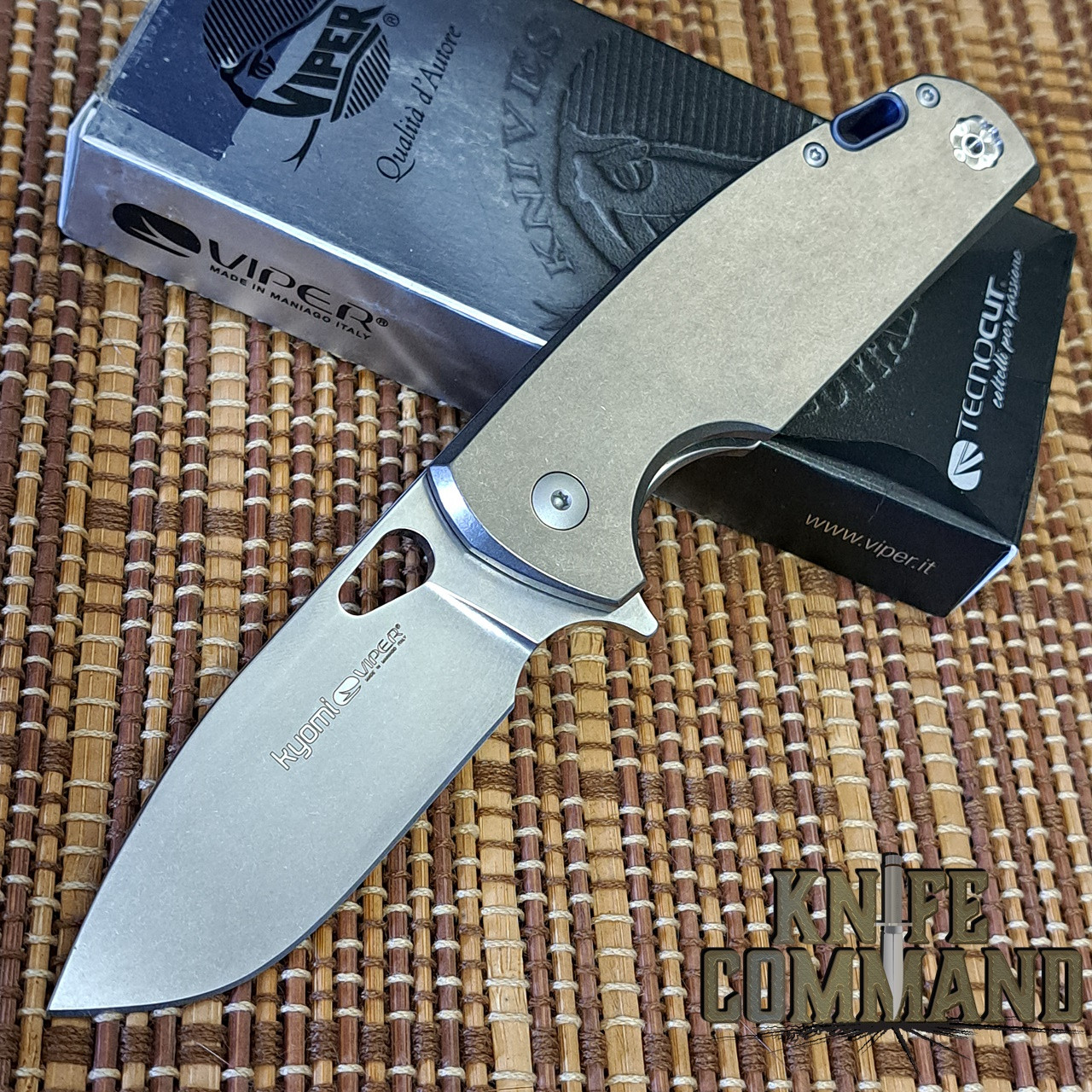 Viper Knives Jesper Voxnaes Kyomi Titanium Flipper Folding Knife