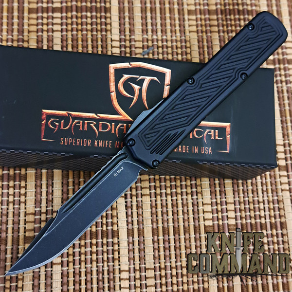 Guardian Tactical Custom Scout Black OTF Automatic Knife Dark Stonewash Clip Point Elmax Blade 143611