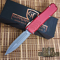 Guardian Tactical Red Recon-035 Double Edge Elmax OTF Automatic Knife Stonewash 94531