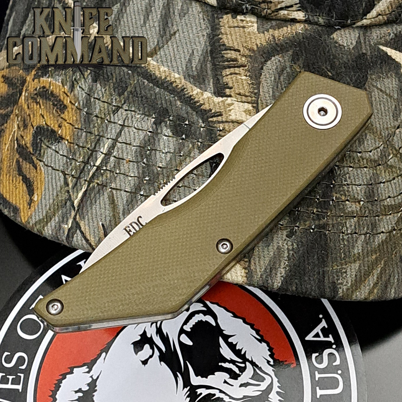 Knives of Alaska Osprey Slip-Joint Pocket Knife OD Green 00414FG