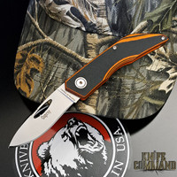 Knives of Alaska Osprey Slip-Joint Pocket Knife Orange and Black G-10 00415FG