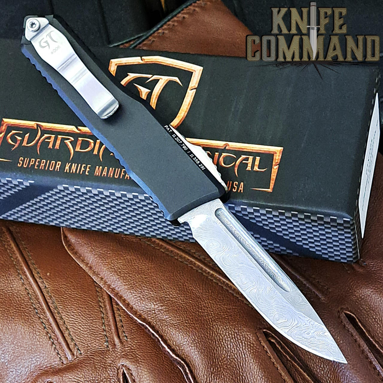 Guardian Tactical Custom GTX-025 OTF Automatic Knife Polished Damascus SE Blade 12-3711