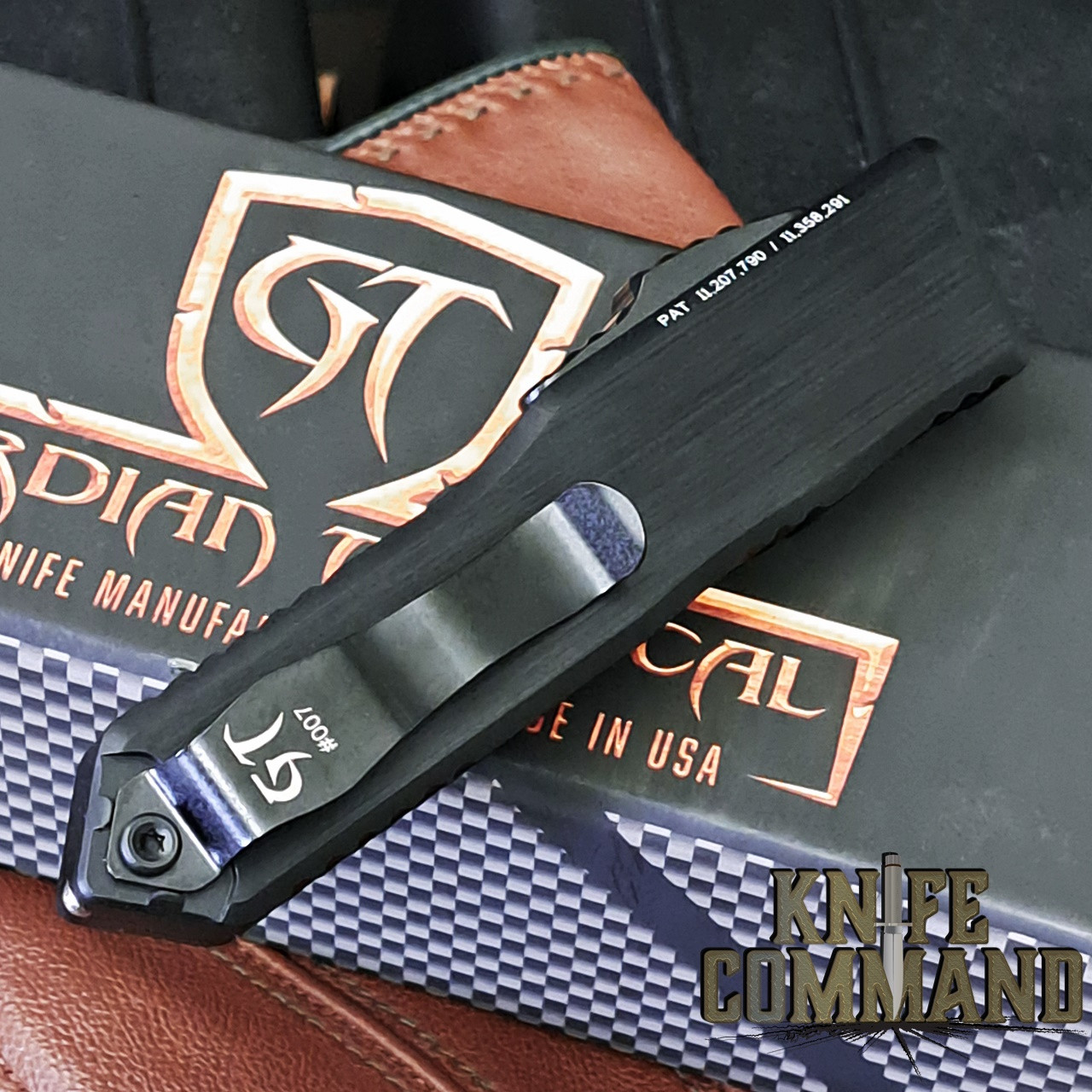 Guardian Tactical Custom GTX-025 OTF Brushed Grain Automatic Knife