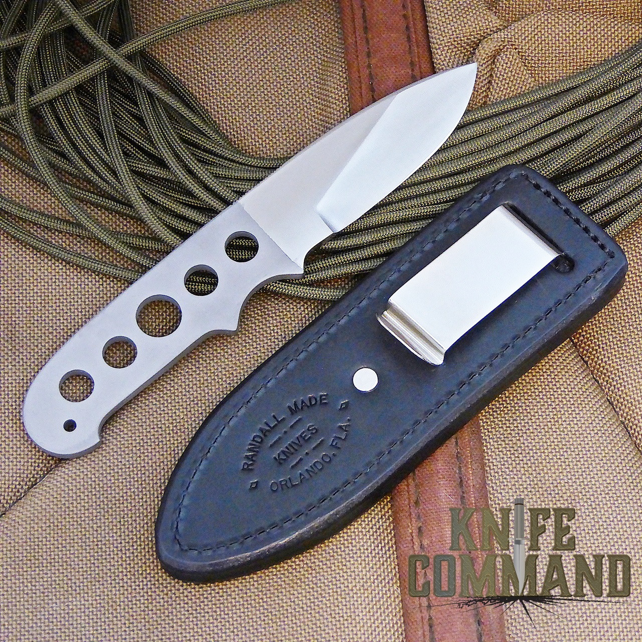 Randall Made Knives Triathlete Knife.  Skeleton handle for less weight.