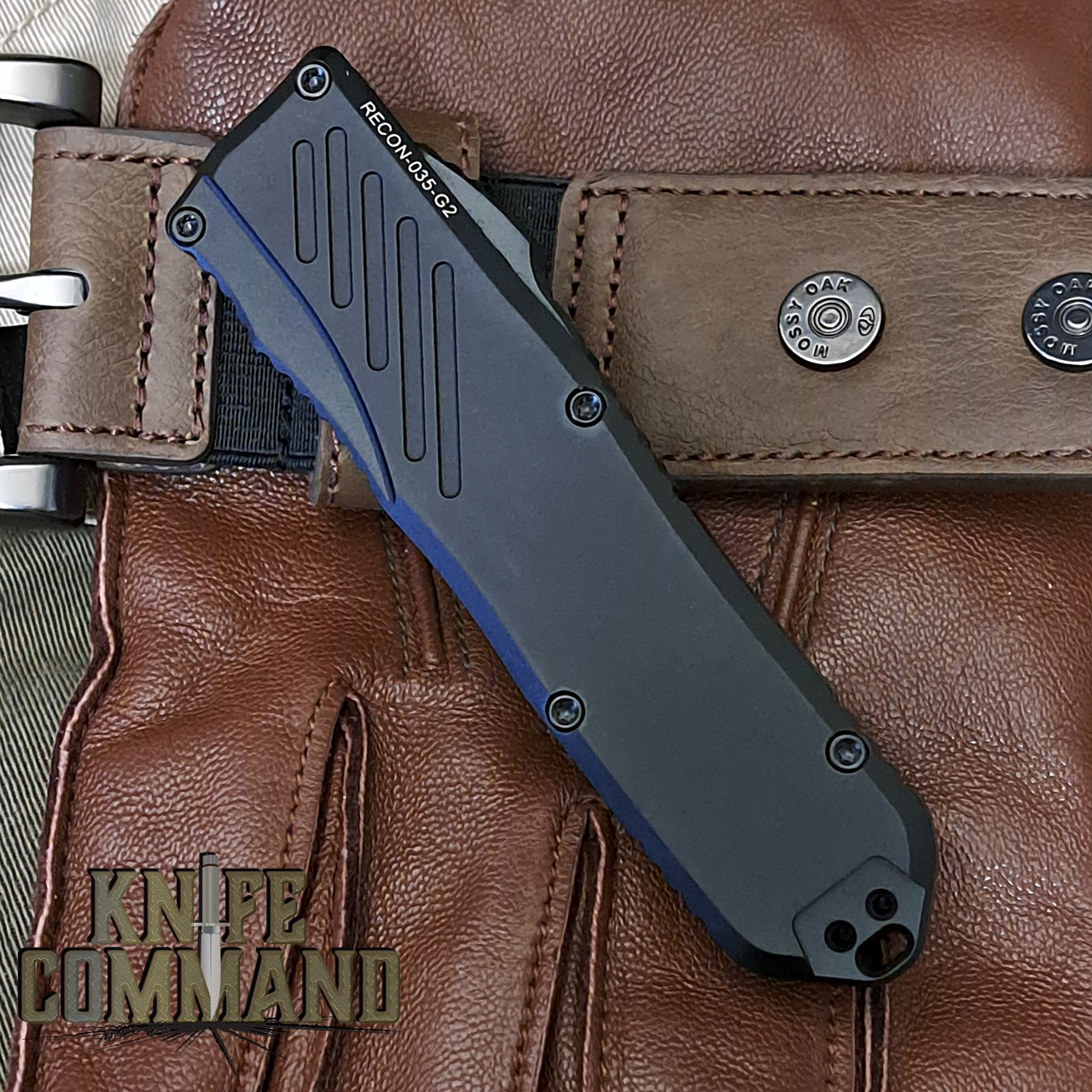 Guardian Tactical Recon-035 G2 OTF Elmax Automatic Knife All Black Tactical 93111-G2
