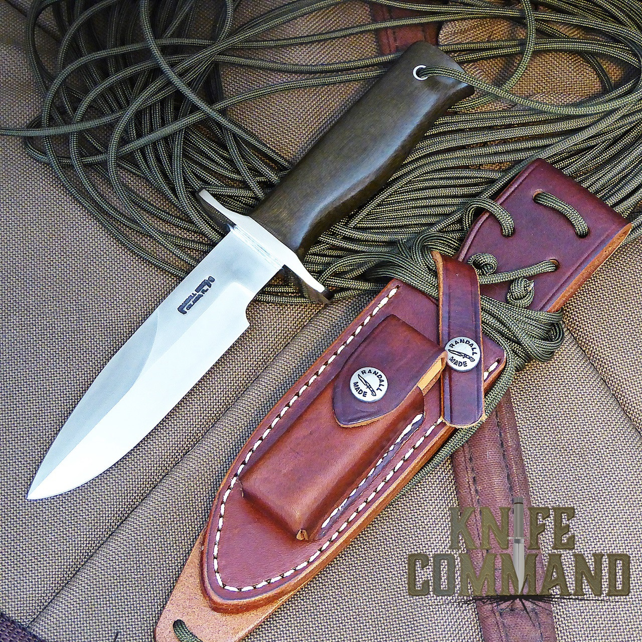 Randall Made Knives Non-Catalog Combat Companion Full Tang Knife.  Model C combat sheath.