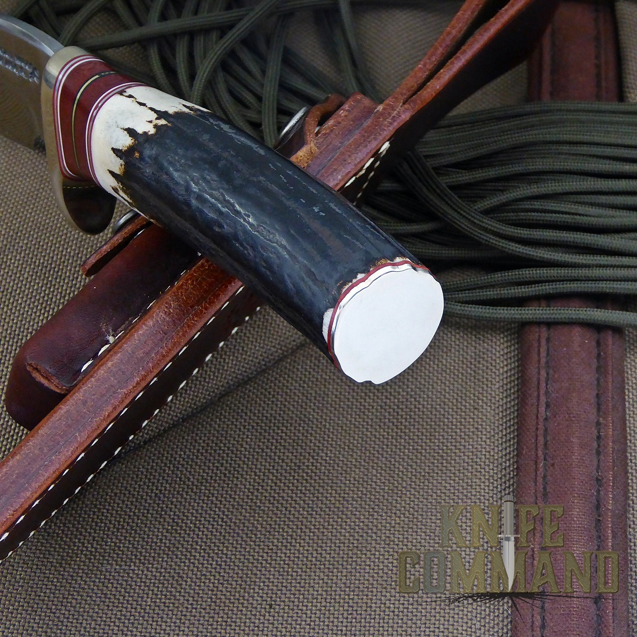 Randall Made Knives Model 27 Trailblazer Stag Hunting Knife.  Nickel silver butt plate.