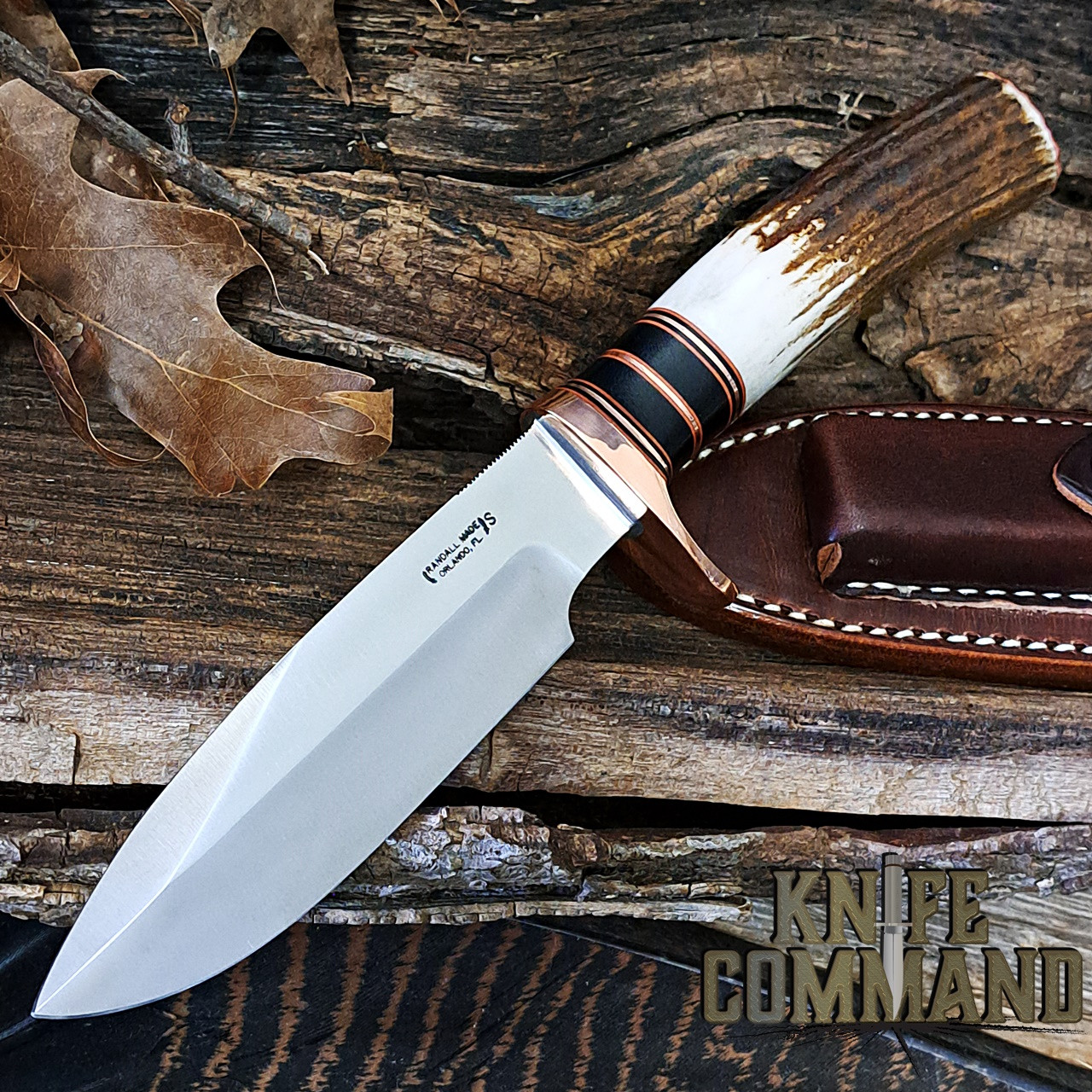 Randall Made Knives Model Copper Companion Stag Hunting Knife