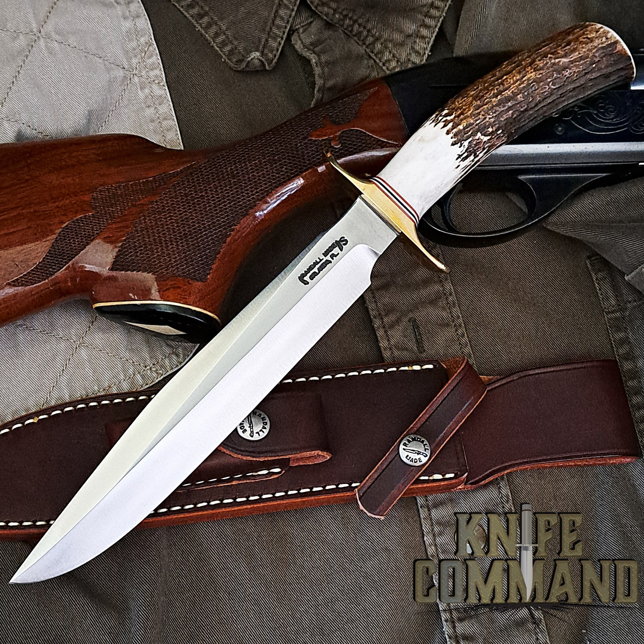 Randall Made Knives Model 1 8 SS Stag All Purpose Fighting Knife