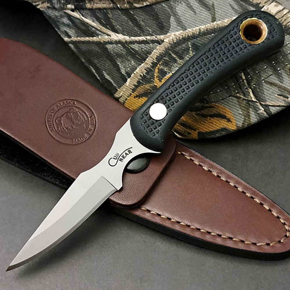 Knives of Alaska Cub Bear S30V Black Suregrip Hunting Caping Knife 00026FG