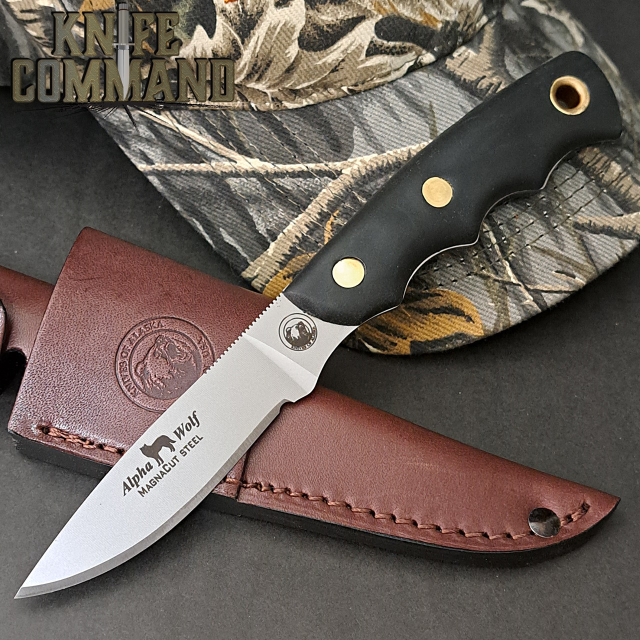 Knives of Alaska Alpha Wolf MagnaCut Suregrip Hunting Knife 00331FG
