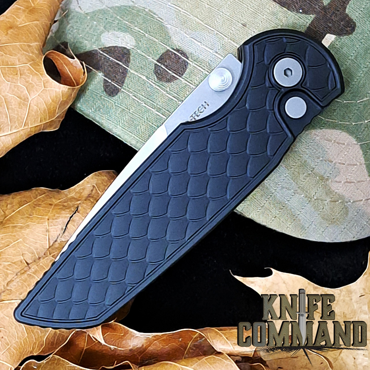 Pro-Tech Knives Tactical Response 3 TR-3 Integrity Manual Knife Folder Reptile Textured Handle 3.5" Stonewash S35VN Blade