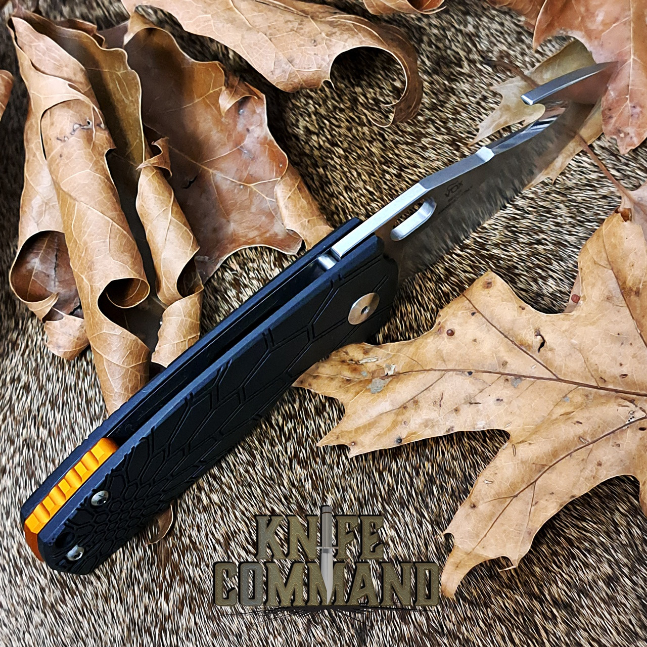Fox Knives Vox Core Hunter FX-624 B Black Folding Knife Stonewash Blade