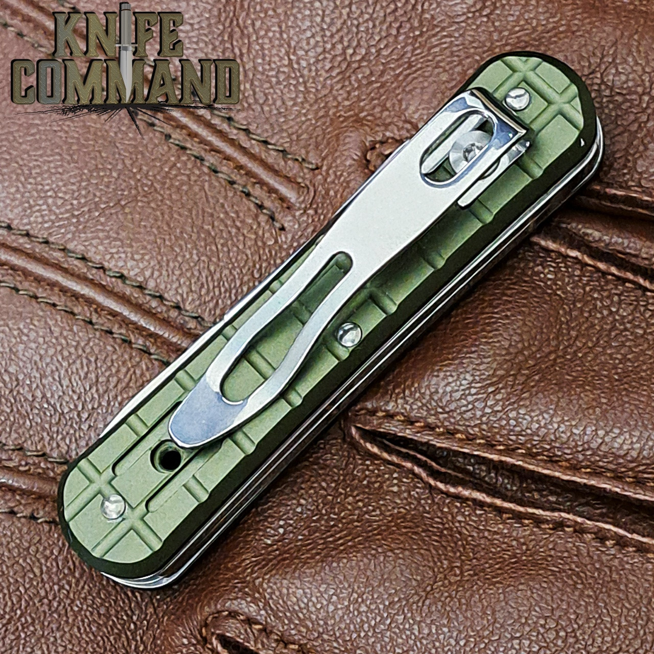 Fox Knives Vulpis OD Green Aluminum Frag Grenade Pattern