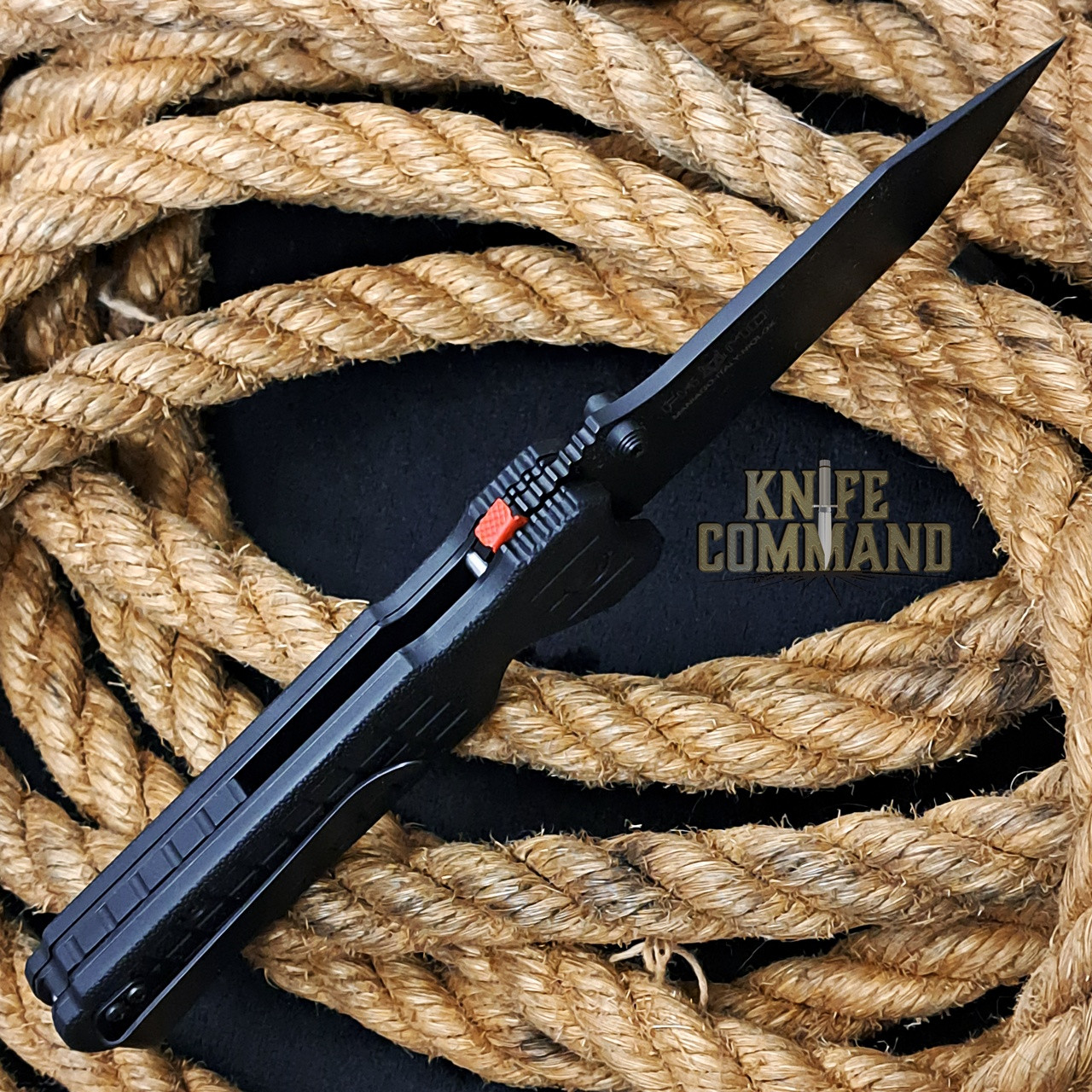 Fox Knives FKMD Predator Evolution Black Niolox Tanto Tactical Folding Knife FX-449 B