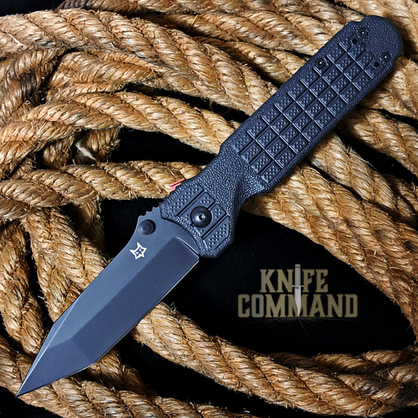 Fox Knives FKMD Predator Evolution Black Niolox Tanto Tactical Folding Knife FX-449 B
