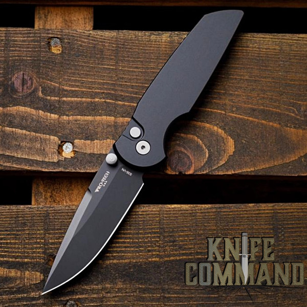Pro-Tech Knives Tactical Response 3 TR-3 Integrity Manual Knife Folder Black Handle 3.5" Black DLC S35VN Blade INT103