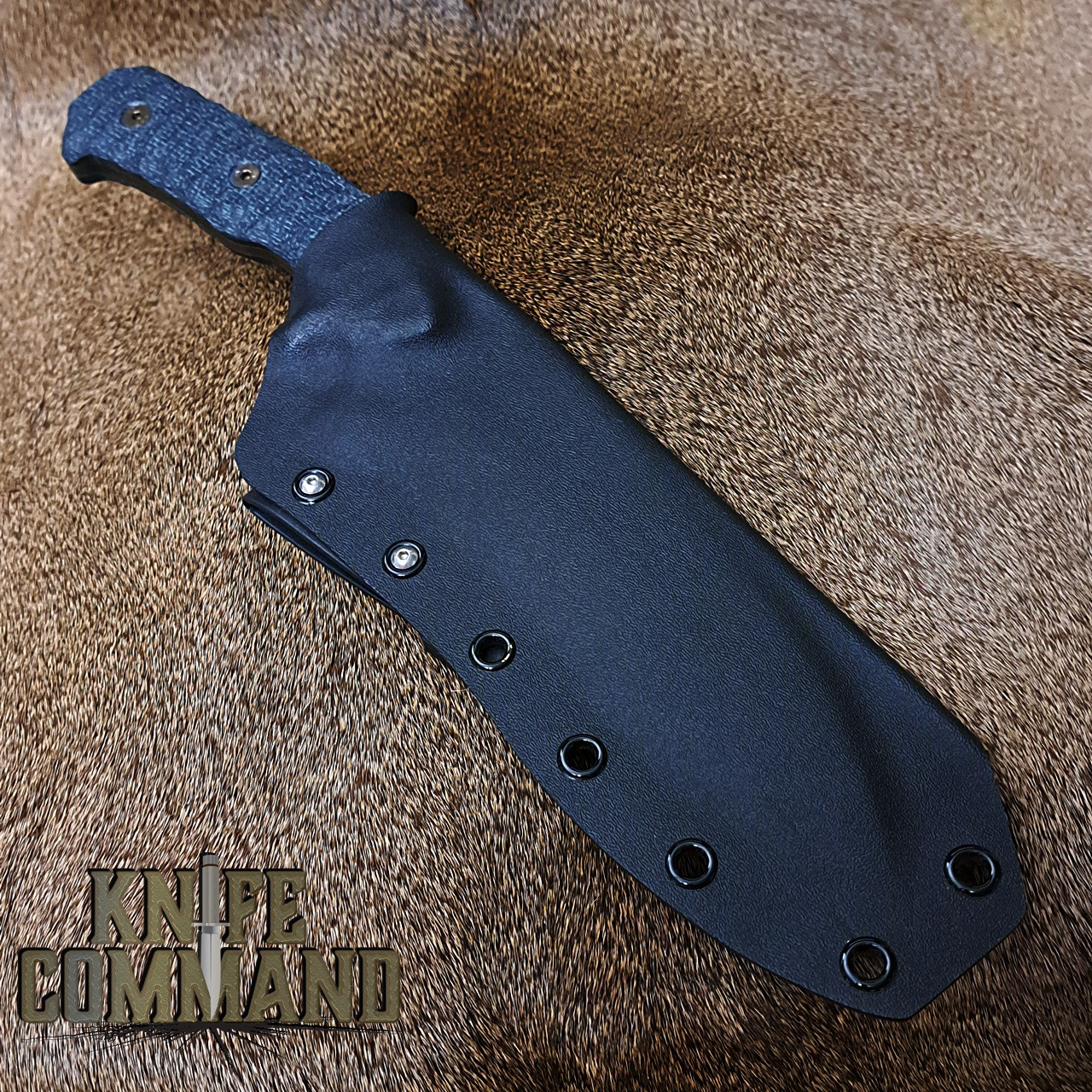 Wander Tactical Custom Smilodon Kukri Acid Black Blood Black Micarta Knife