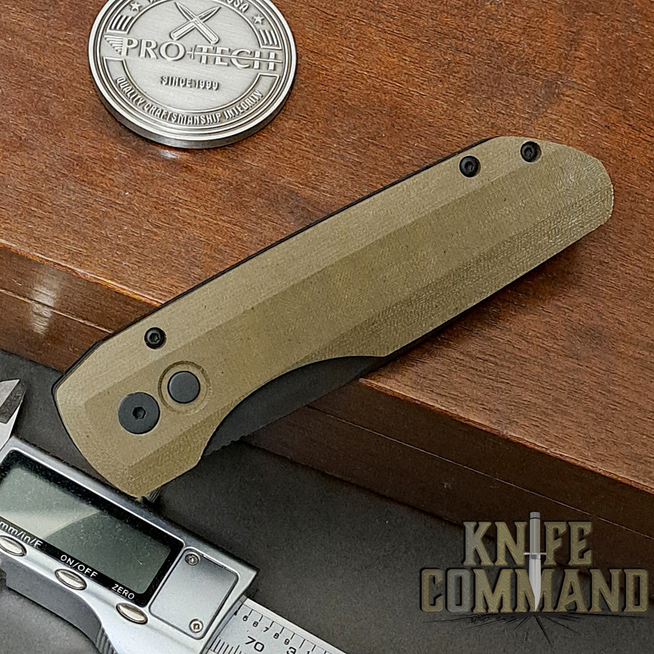 Pro-Tech Knives Vero Synapse Green Micarta Automatic Knife Folder