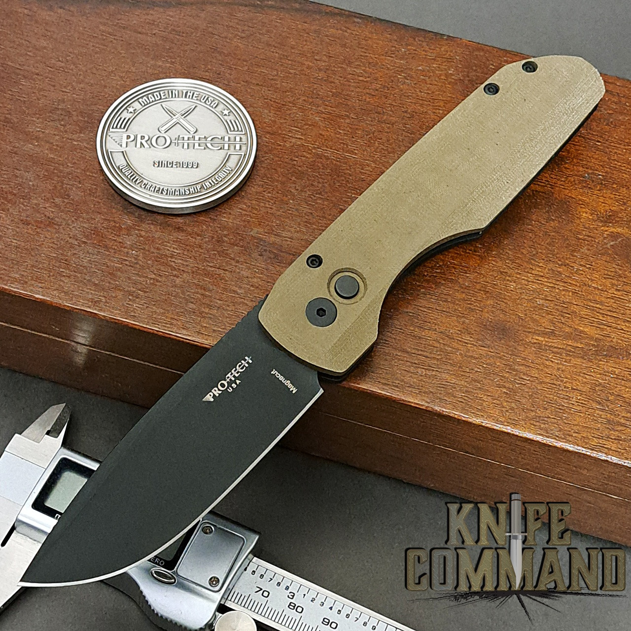 Pro-Tech Knives Vero Synapse Green Micarta Automatic Knife Folder