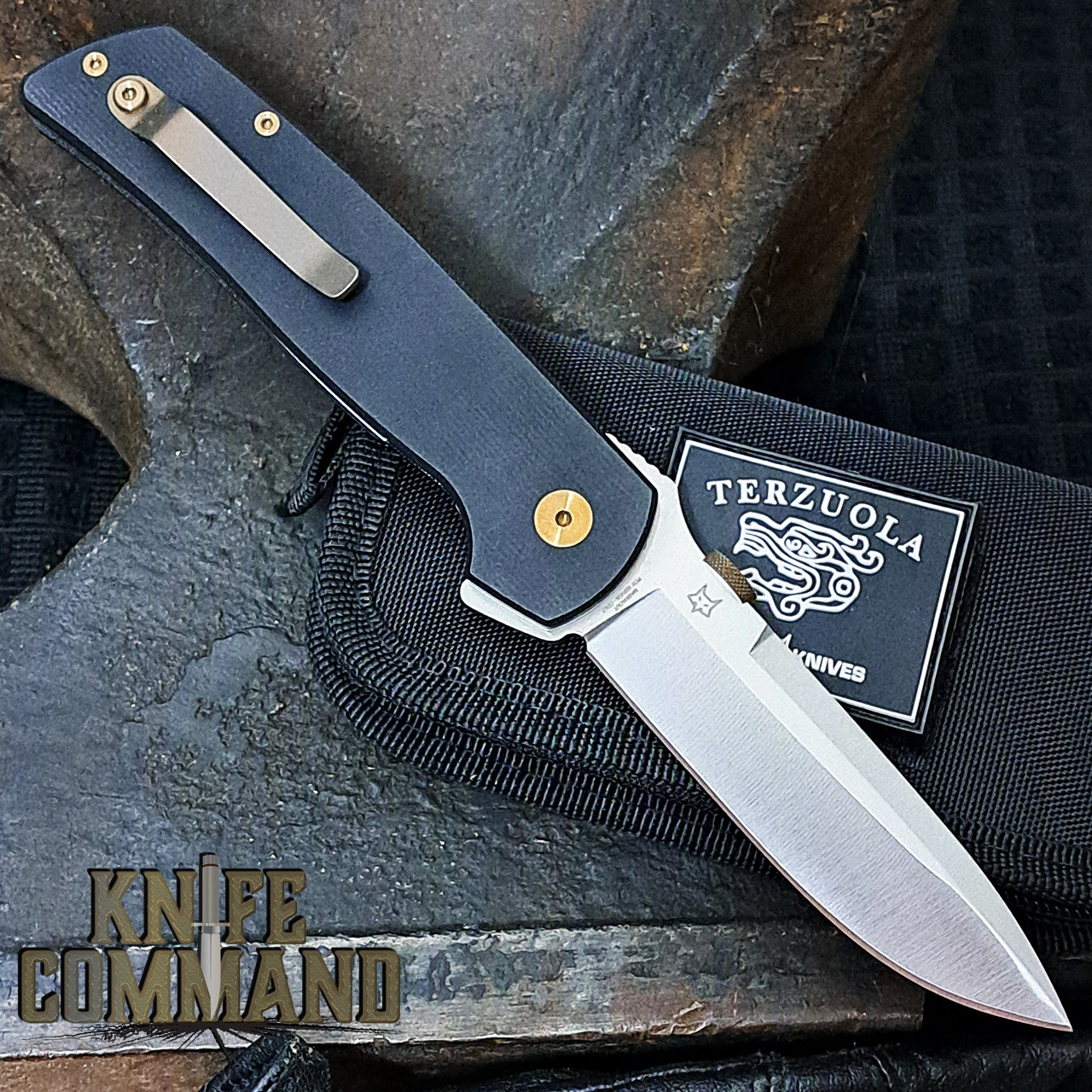 Fox Knives Bob Terzuola ATCF OG Black Micarta Original Gangster Knife FX-ATC-OG01 LMB