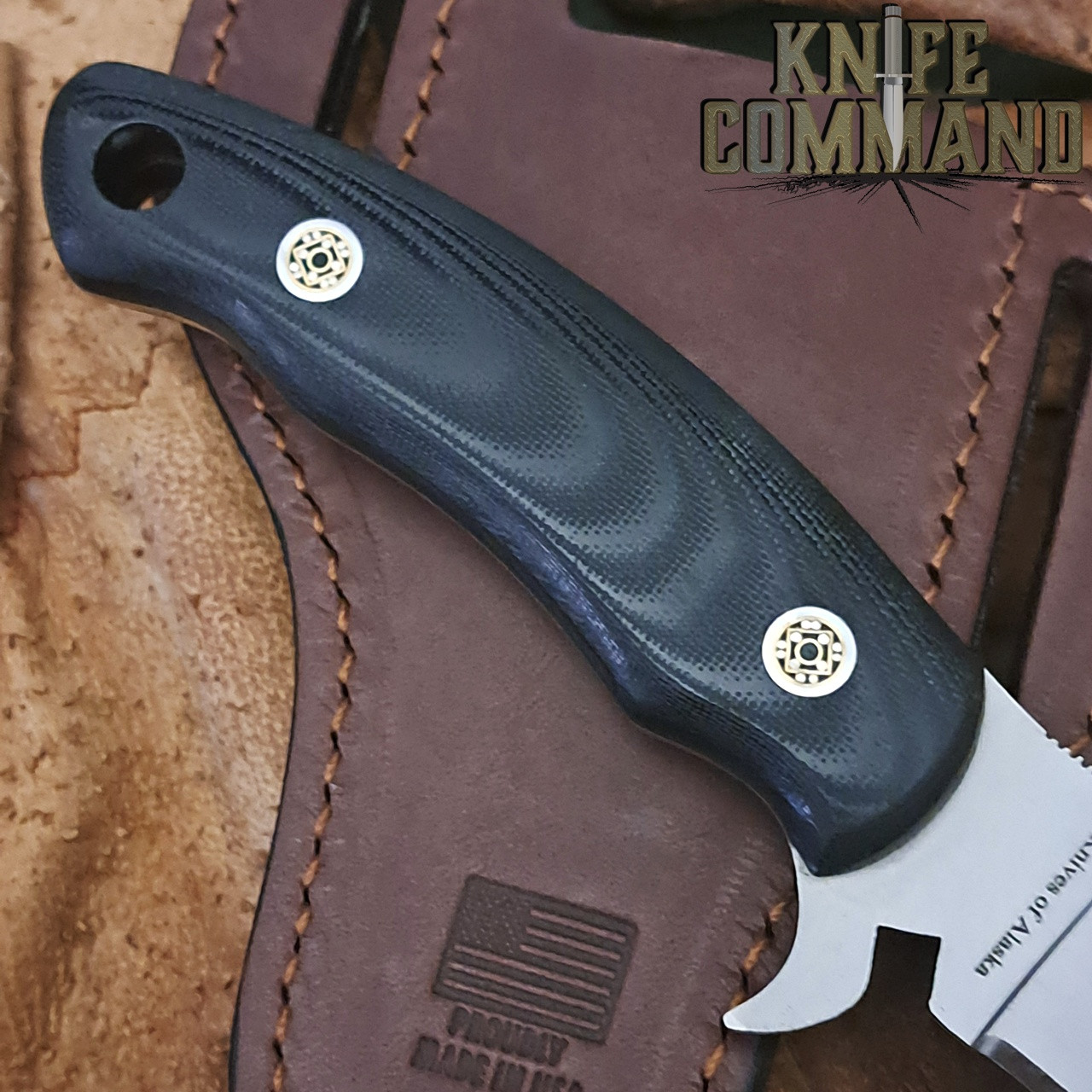 Knives of Alaska Black G10 Bull Cutter Cowboy Ranch Knife 00076FG