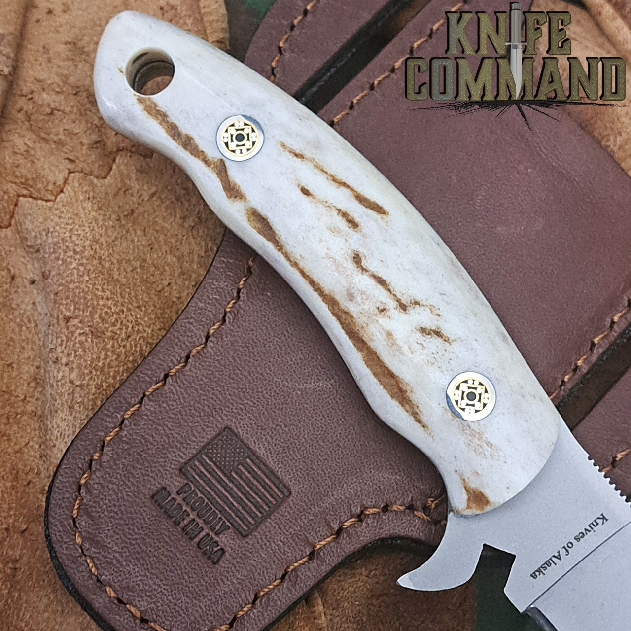 Knives of Alaska Stag Bull Cutter Cowboy Ranch Knife 00077FG