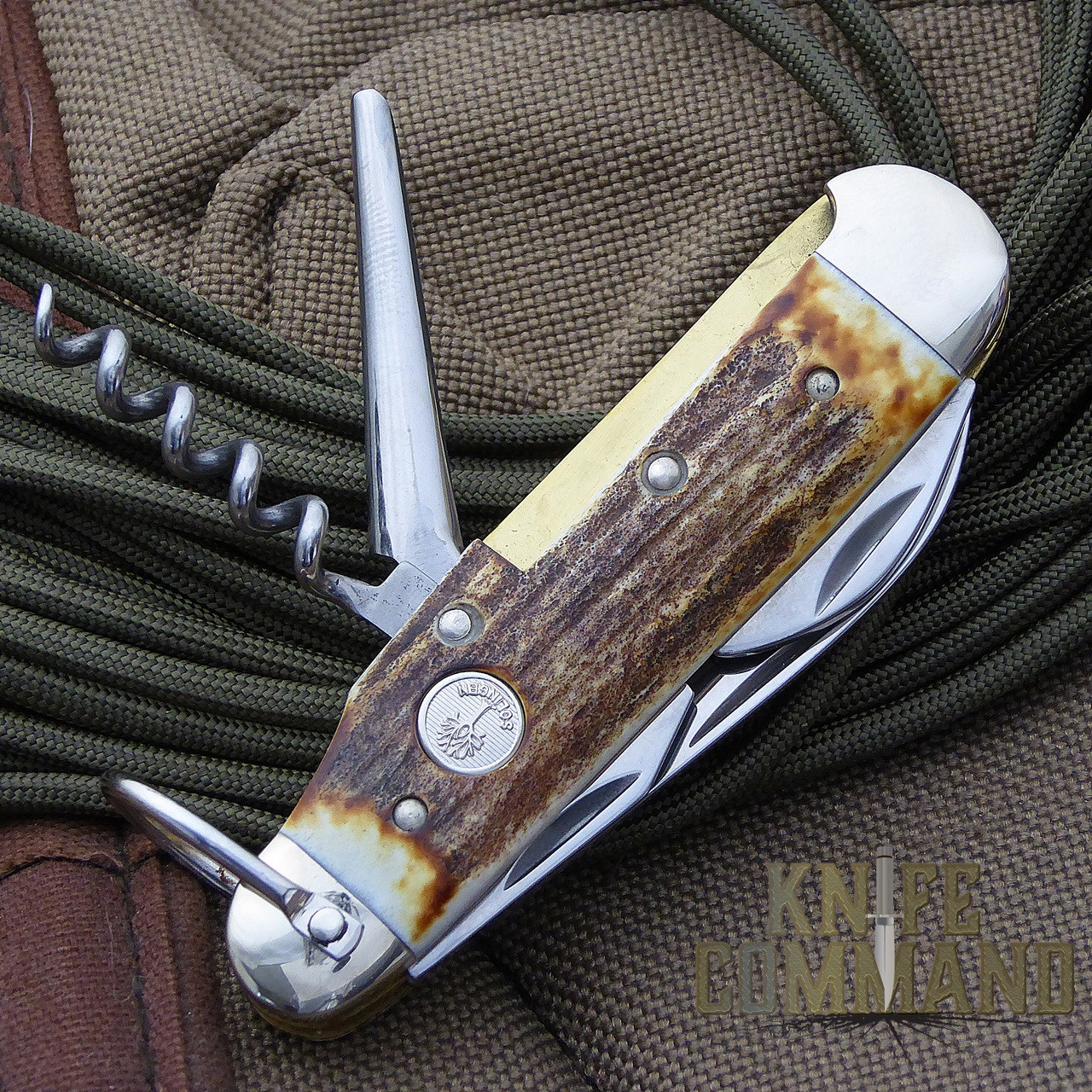 Boker Model 110182HH Camp Stag Scout Knife.   Comes in very handy.