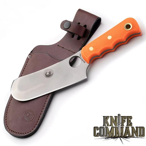 Knives of Alaska Brown Bear Cleaver Blaze Orange Suregrip Hunting Knife (KOA00045FG)
