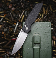 Pro-Tech Knives Integrity Tactical Response TR-3 Manual Knife Folder Topographic Textured Handle 3.5" Stonewash Magnacut Blade