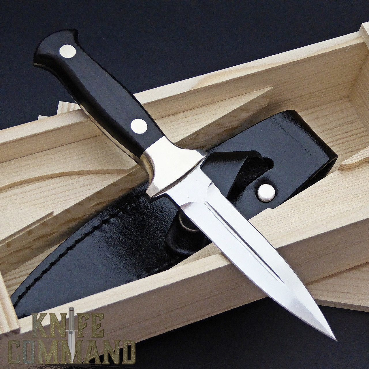 Hattori Knives Model 983A Dagger 2016 Knife of the Year.  Dagger ground on both sides.
