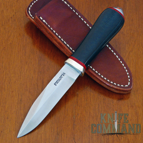 Randall Made Knives Non-Catalog Model Gambler 4" Black Micarta Boot Knife.   A beautiful form of self defense.