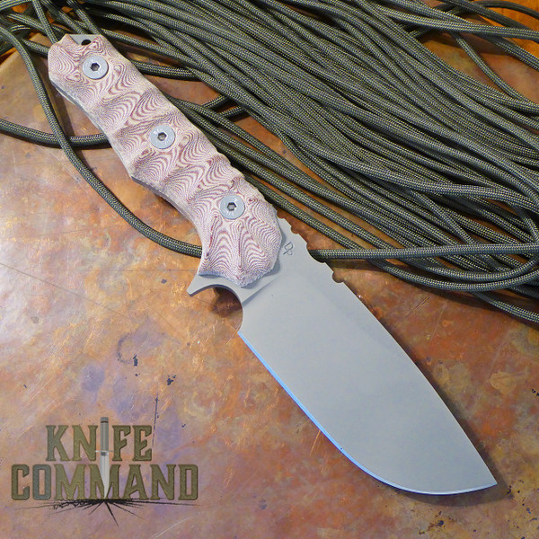 Wander Tactical Lynx Survival Knife Fire Micarta Dark Earth Gunkote.  Heavy duty medium sized knife.