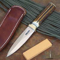 Randall Made Knives Model 24 Guardian Stag Brass Boot Knife.   Concealed carry...no, show this one off!  Nice stag handle.