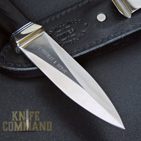 Randall Made Knives Model 24 Guardian Black Micarta Custom Police Knife.  Blade etched "TO PROTECT & SERVE".