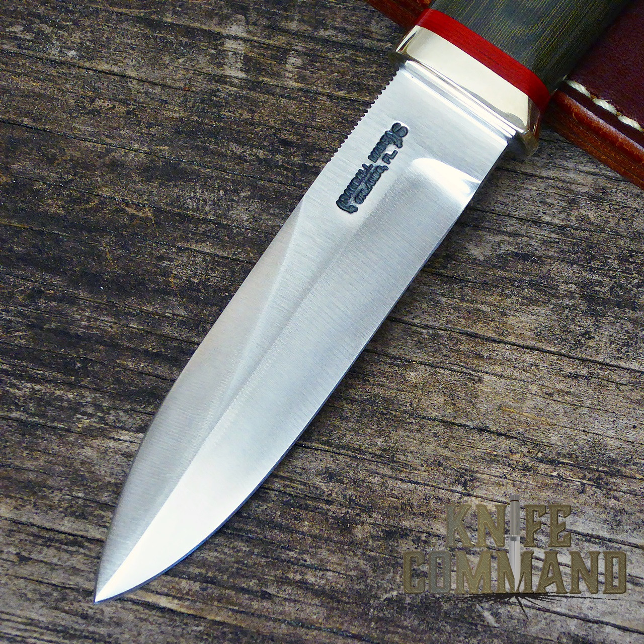Randall Made Knives Non-Catalog Model Gambler 4" Green Micarta Boot Knife