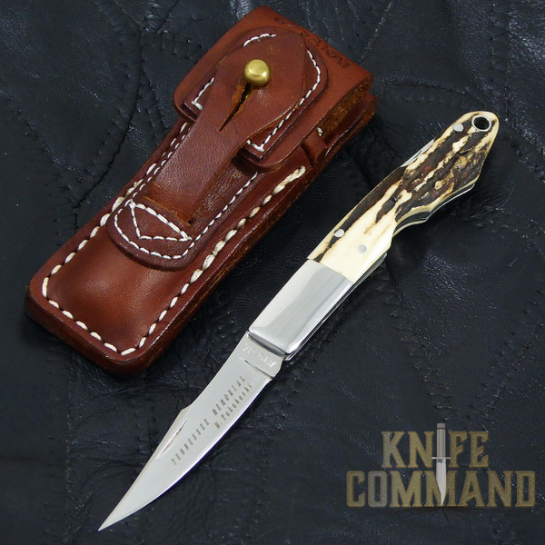 G Sakai Tennessee Memorial Takahashi Stag Pocket Knife S.  A beautiful bird and trout folder.