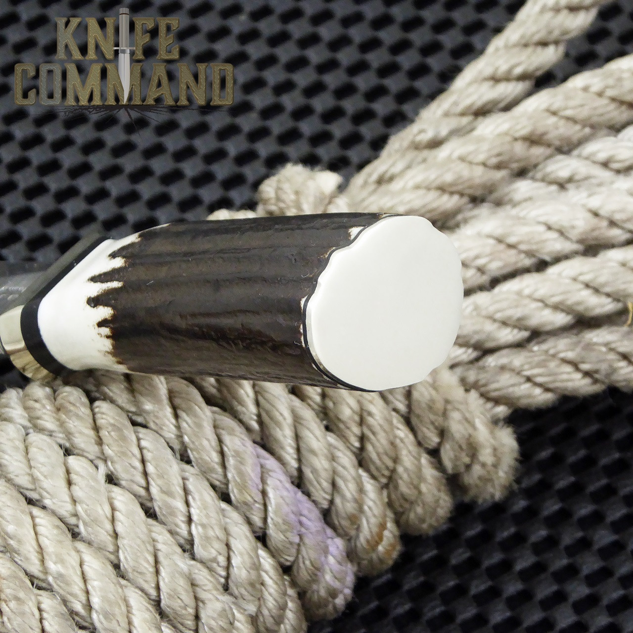 Randall Made Knives Model 24 Guardian Stag Boot Knife.  Nickel silver butt plate.