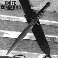 Fox Knives FX-592 Fairbairn Sykes Combat Dagger Knife.  All black version.