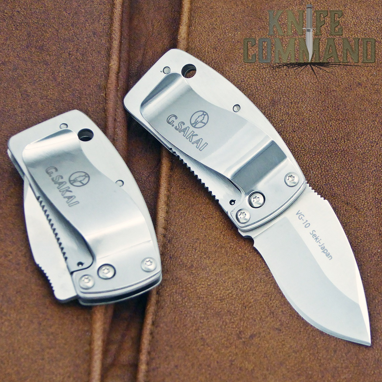 G Sakai Skull Wildlife Series Amago Money Clip Pocket Knife G Sakai Skull Wildlife Series Amago Money Clip Pocket Knife