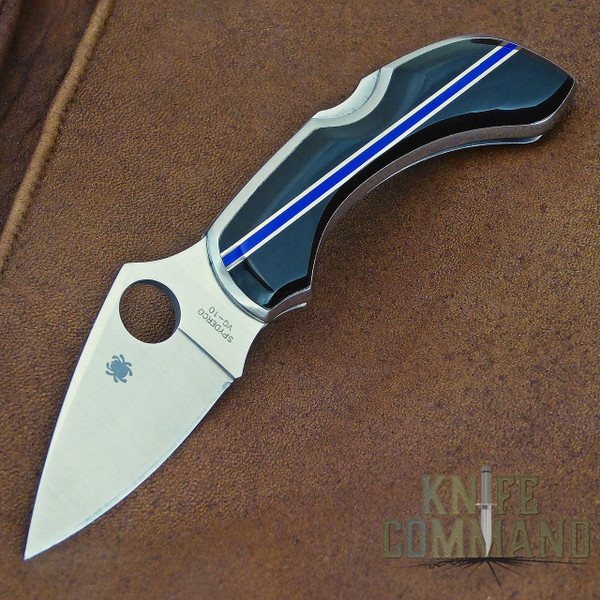 Spyderco Dragonfly Santa Fe Stoneworks Blue Line Special Knife.  A Knife Command Exclusive.