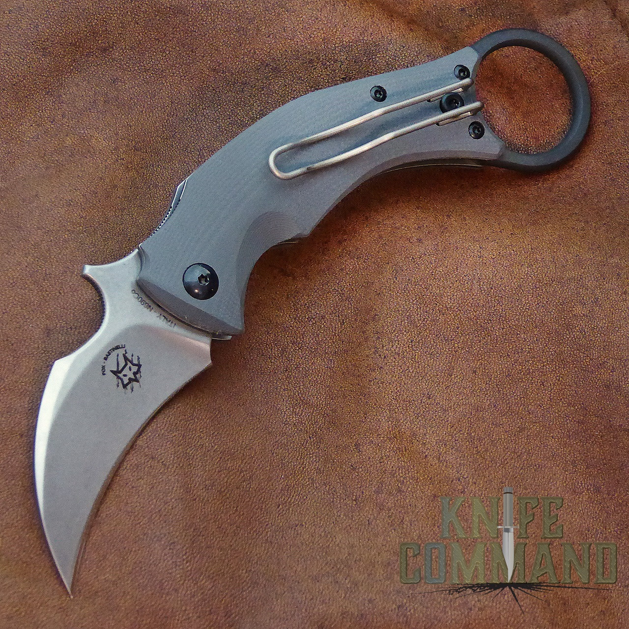 Fox Knives Bastinelli Black Bird Karambit Folding Knife FX591SW Grey