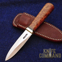 Randall Made Knives Model 24 Guardian Thuya Burl and Brass Boot Knife.  Classy concealed carry.